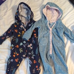 Set Of Floral and Polka Dot Baby Buntings Carter's 9M